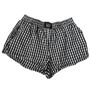 Womens Lulu Mac Black Gingham Boxer Short Size XL